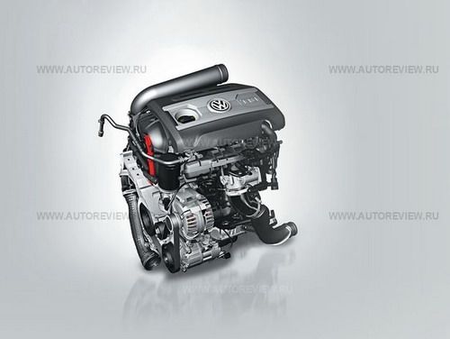 Новый фольксвагеновский двигатель 2.0 TSI (210 л.с.) серии ЕА888 с турбонагнетателем BorgWarner K03 отличается от &laquo;турбочетверки&raquo; 2.0 TFSI фирмы Audi лишь слегка измененной программой управления. Иллюстрация Volkswagen с сайта 