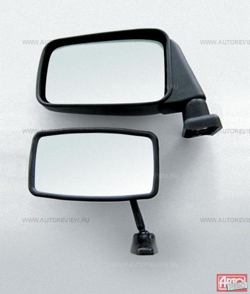 Наружные зеркала от польского Фиата-125 (вверху) &mdash; временное решение на ближайшие полгода: новые, на основе зеркал Шевроле Нивы, будут регулируемыми изнутри. Фото Степана Шумахера и Никиты Гудкова с сайта 