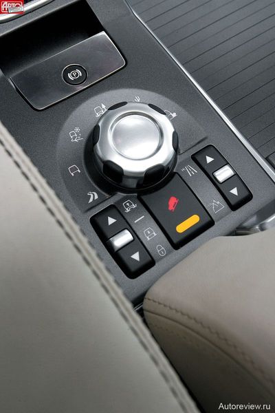 Шайба контроллера Terrain Response позволяет в зависимости от характера покрытия выбирать один их четырех режимов езды по бездорожью. Плюс два дорожных режима