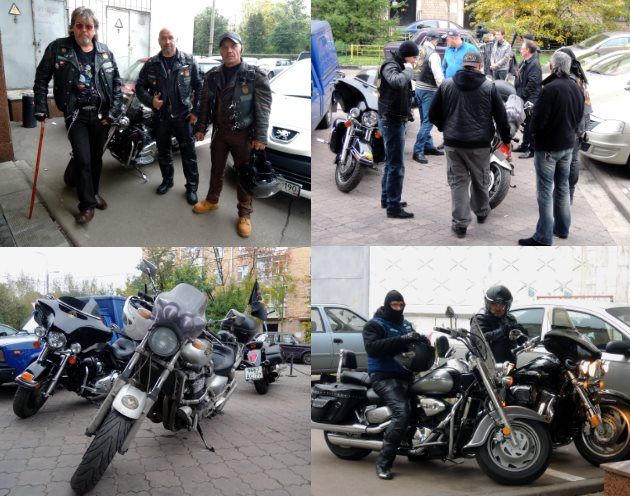 Участники авто-мото парада