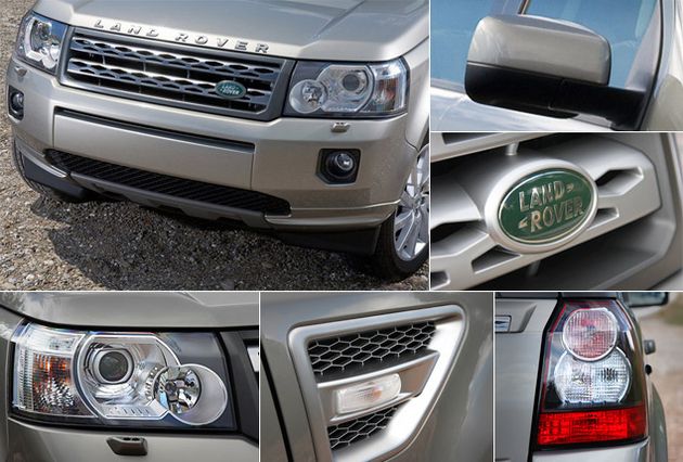 Изменения во внешности Land Rover Freelander 2011 модельного года носят лишь косметический характер. Самое заметное новшество - строгий передний бампер, выполненный в стиле "взрослой" модели Discovery, и решетка радиатора, цвет которой (светло- или темно-серебристый) теперь зависит от мотора, установленного под капотом - светлая идет на машины со 190-сильным дизелем.  Плюс, изменились внутренности фар головного света, слегка обновились задние фонари, а боковые зеркала подросли в размерах на 10 процентов и теперь обеспечивают практически образцовую обзорность. К тому же, при включении задней передачи правое зеркало наклоняется, показывая заднее колесо - это очень удобно при маневрировании на парковке или в сложных дорожных условиях.  Еще одно незаметное на первый взгляд изменение - новая эмблема. Точнее, ее новое цветовое решение: зеленый фон стал более ярким, а надпись "Land Rover" теперь выполнена "серебром", а не "золотом", как раньше
