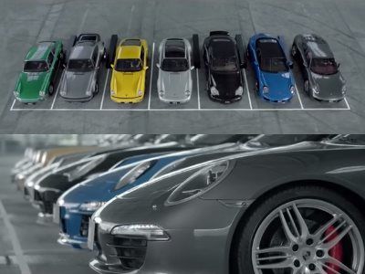 Семь Porsche «спели» сами себе «Happy Birthday»